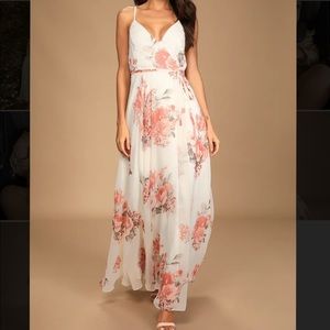 Floral Wrap Maxi Dress size M